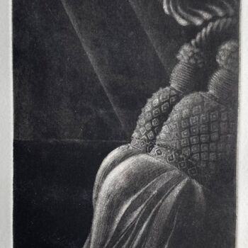 Gravures & estampes intitulée "Intérieur au pompon" par François Crinel, Œuvre d'art originale, Gravure