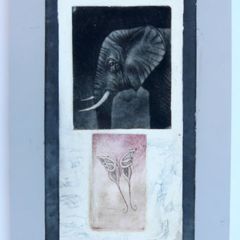 Prenten & gravures getiteld "Loxodonta" door François Crinel, Origineel Kunstwerk, Gravure