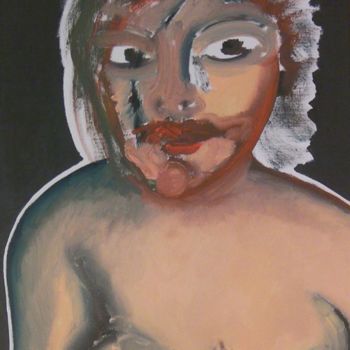 Peinture intitulée "La maquillée" par Francis Denis, Œuvre d'art originale