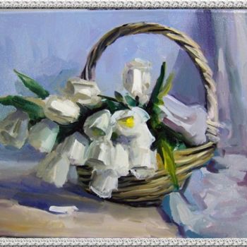 Painting titled "тюльпаны" by Aleksandr Avdeev Fid, Original Artwork