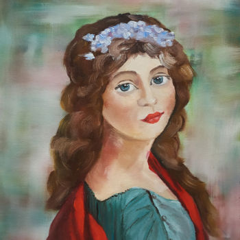 Malarstwo zatytułowany „Портрет девушки” autorstwa Елизавета Вазэ, Oryginalna praca, Olej