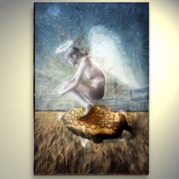 Digital Arts titled "Bleue Angel" by Fabienne Botte " Febee", Original Artwork, Digital Painting