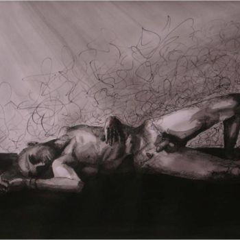Dibujo titulada "Memento mori" por Federico Pedro, Obra de arte original, Tinta