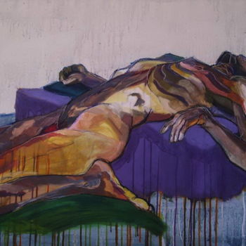 Malerei mit dem Titel "Flagelo" von Federico Pedro, Original-Kunstwerk, Acryl