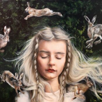 Painting titled "This is not a dream" by Federica Belloli, Original Artwork, Acrylic Mounted on Wood Stretcher frame