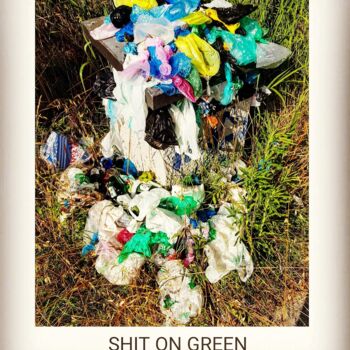 Fotografia intitolato "Shit on green" da Federica Ripani (White Art Lab), Opera d'arte originale