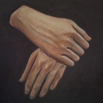Painting titled "Crossed hands" by Federico Rizzo, Original Artwork, Oil