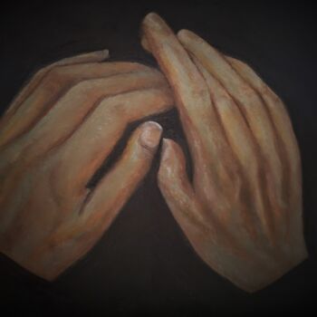Painting titled "The prayer" by Federico Rizzo, Original Artwork, Oil