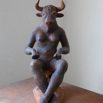Malarstwo zatytułowany „Minotaura scultura” autorstwa Federico Womb, Oryginalna praca, Terakota