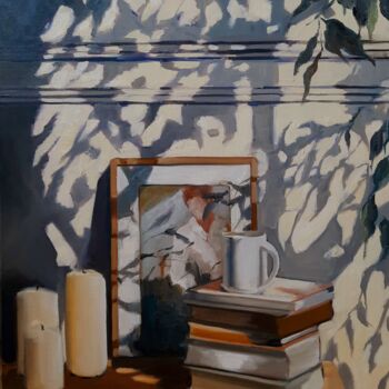 Картина под названием "SUR MA CONSOLE" - Federika Di Maggio, Подлинное произведение искусства, Масло Установлен на Деревянна…