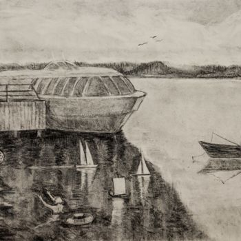 Drawing titled "Суда Ладоги" by Egor Fedorov, Original Artwork, Other