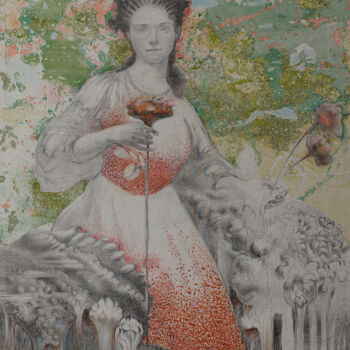 Peinture intitulée "Квіти війни" par Aleksandra Fedoruk, Œuvre d'art originale, Huile Monté sur Châssis en bois