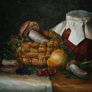 Painting titled "Кувшин" by Fedor, Original Artwork, Oil