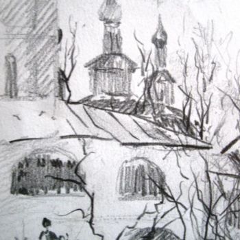 Zeichnungen mit dem Titel "Новодевичий монасты…" von Fedor, Original-Kunstwerk, Andere
