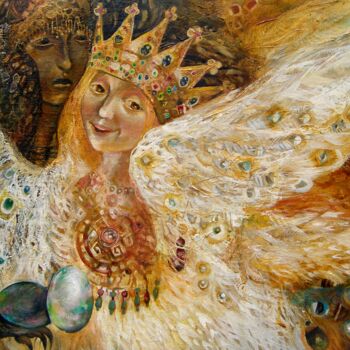 Картина под названием "Joy and sorrow" - Fedor Zubkov, Подлинное произведение искусства, Масло Установлен на Деревянная рама…