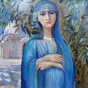 Картина под названием "Ave Maria" - Fedor Zubkov, Подлинное произведение искусства, Масло Установлен на Деревянная рама для…