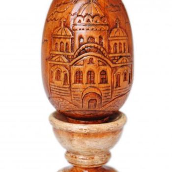 Escultura intitulada "Резное яйцо" por Fiodorovich, Obras de arte originais
