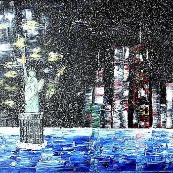 Painting titled "Manhattan" by Feenix, Original Artwork