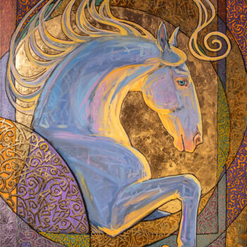 Картина под названием ""The Strong in Spir…" - Fefa Koroleva, Подлинное произведение искусства, Масло Установлен на Деревянн…