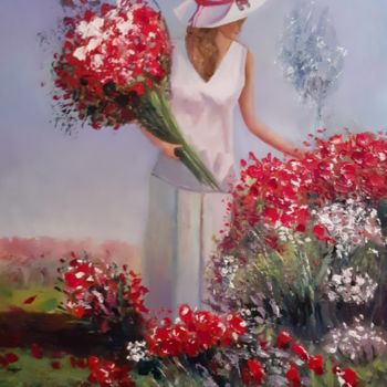 Картина под названием "Clementine" - Felicia Butel, Подлинное произведение искусства, Масло