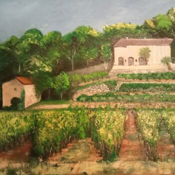 Painting titled "Domaine  Vallombros…" by Felicia Butel, Original Artwork, Oil