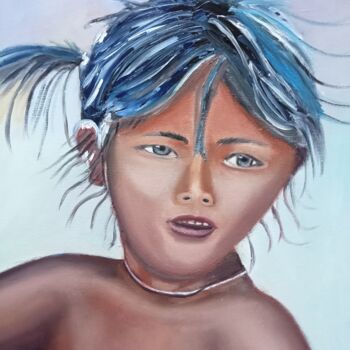 Peinture intitulée "Jeune garcon" par Felicia Butel, Œuvre d'art originale, Huile