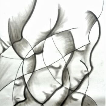 Drawing titled "Profils" by Felicia Laude, Original Artwork