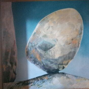 Pittura intitolato "Balancing Rock - Gi…" da Felicia Stockdale, Opera d'arte originale, Olio