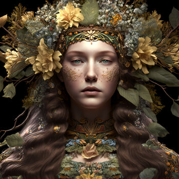Fotografie getiteld "Spring goddess" door Felima, Origineel Kunstwerk, Gemanipuleerde fotografie