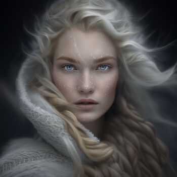 Digital Arts titled "Portrait of a Snow…" by Felima, Original Artwork, Digital Photography