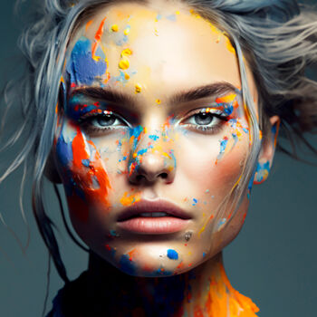 Digitale Kunst getiteld "Beautiful Face in t…" door Felima, Origineel Kunstwerk, Digitale fotografie