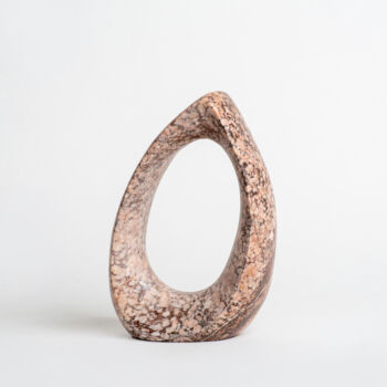 Sculpture titled "Aro oval" by Felipe Cesar D'Oliveira, Original Artwork, Stone