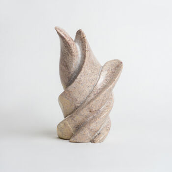 Sculptuur getiteld "Llama abstracta" door Felipe Cesar D'Oliveira, Origineel Kunstwerk, Steen