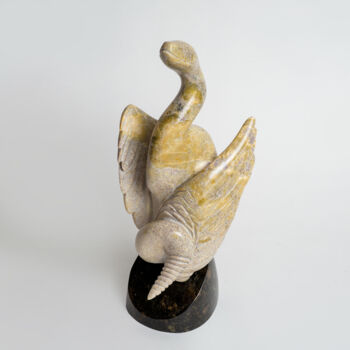 Scultura intitolato "Serpiente con alas" da Felipe Cesar D'Oliveira, Opera d'arte originale, Pietra