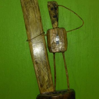 Sculpture titled "Surfista maia" by Adilson, Original Artwork