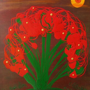 Pintura intitulada "Moita florida" por Mirandartte, Obras de arte originais, Acrílico