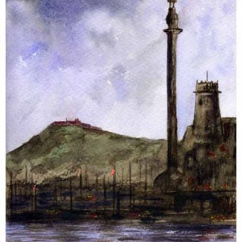 Pintura intitulada "Monumento a Colón (…" por Felipe Sérvulo, Obras de arte originais, Óleo