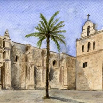 Painting titled "Catedral de Almería" by Felipe Sérvulo, Original Artwork, Oil