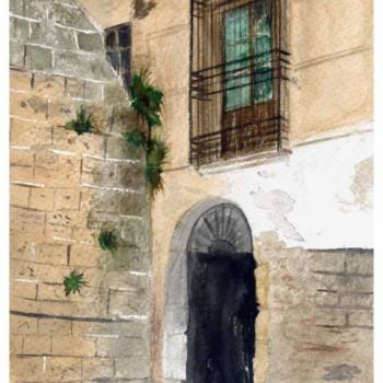 Painting titled "Puerta atrás de Cat…" by Felipe Sérvulo, Original Artwork, Other