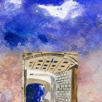 Malarstwo zatytułowany „Puerta al azul” autorstwa Felipe Sérvulo, Oryginalna praca, Olej