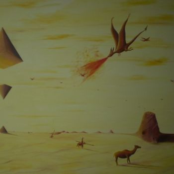Peinture intitulée "Dragons = O Calor D…" par Felippe H. Soares, Œuvre d'art originale