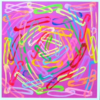 Pintura titulada "PERMACRISIS (PENTIM…" por Felix Akulw, Obra de arte original, Acrílico Montado en Bastidor de camilla de m…
