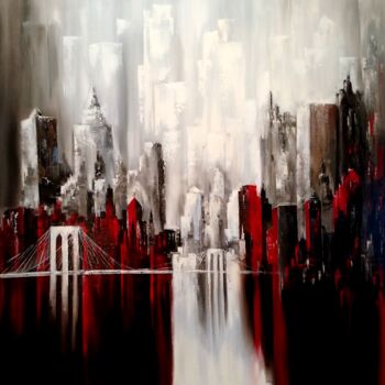 Painting titled "Buildings.1" by Felix Boulay, Original Artwork, Oil