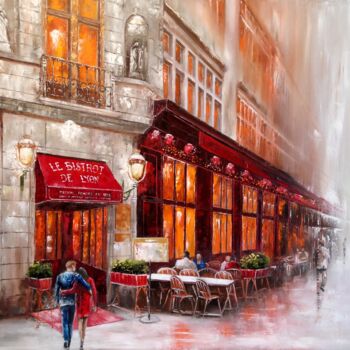Pintura titulada "Lyon. Rue Mercière" por Felix Boulay, Obra de arte original, Oleo