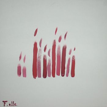 Pittura intitolato "Candles itw" da F.Elle, Opera d'arte originale, Olio