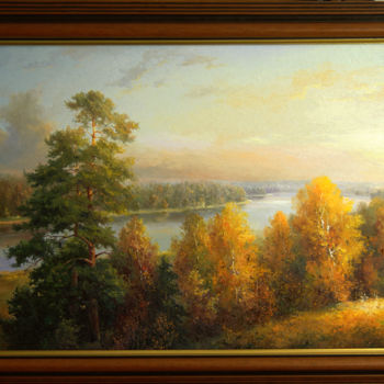 Картина под названием "Latvian landscape.…" - Jan Bartkevich, Подлинное произведение искусства, Масло