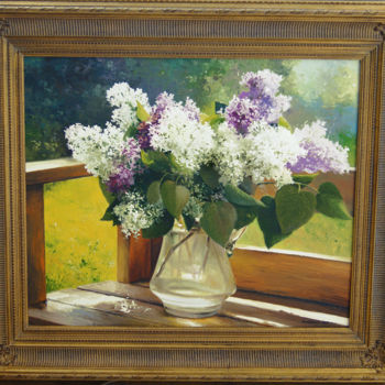 Painting titled "lilac" by Jan Bartkevich, Original Artwork, Oil