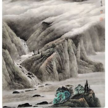 Pittura intitolato "East wind overnight" da Fengyin Hu, Opera d'arte originale, Inchiostro