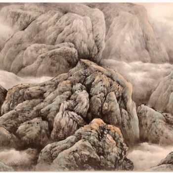 Schilderij getiteld "Summer in China" door Fengyin Hu, Origineel Kunstwerk, Inkt