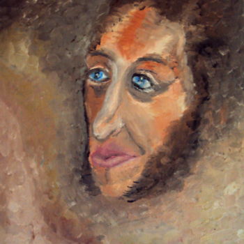 Painting titled "Мой Пушкин." by Irina Dubinina, Original Artwork, Oil